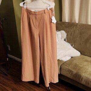 NWT Nordstrom Tan Cork Color Pleated Wide Leg Pants-Size 10​​​​​​​